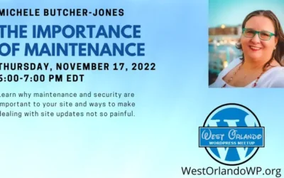 Michele Butcher-Jones – The Importance of Maintenance