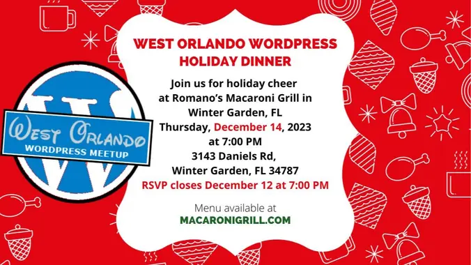 Holiday Dinner – West Orlando WordPress